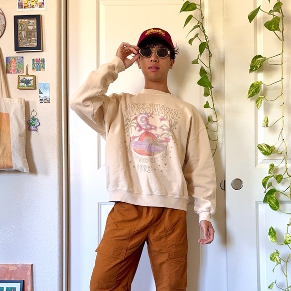 Boho Cream Billabong Sweater - Picture 1 of 5